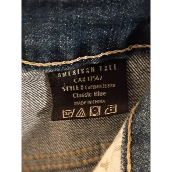 American Tall Mens Classic Blue Denim Jeans Straight Leg 38x36. - Picture 7 of 11